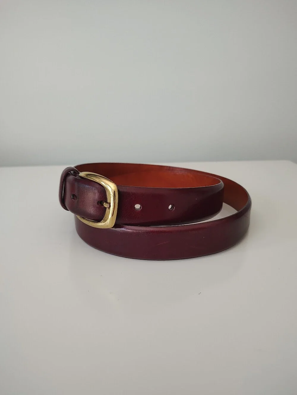 Cole Haan Men's Genuine Leather Belt Reddish Brown 40